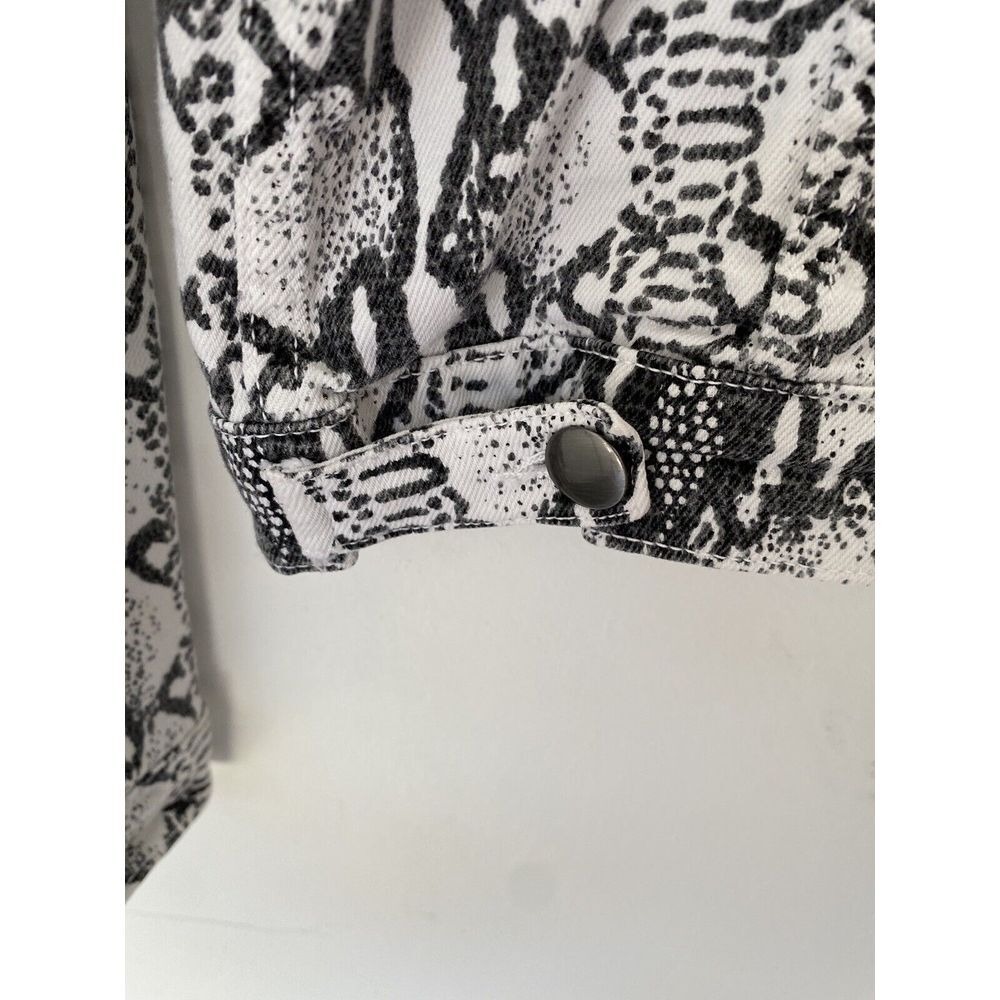 Frame Jacket Small Gris Multi Python Animal Print… - image 8